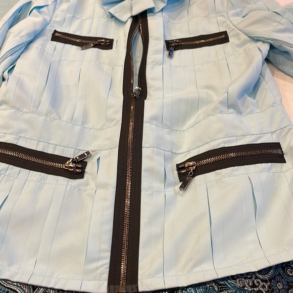 Doncaster Robin Egg Blue Jacket | Size 4 | NWT | Zip-Up Pastel Business Blazer - Picture 13 of 14